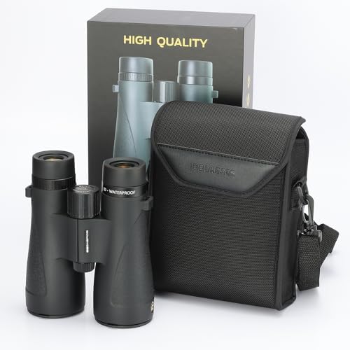 12×50 UHD Binoculars for Adults High Powered with ED Glass- Large View Binoculars with Clear Low Light Vision - Lightweight Waterproof Binoculars for Bird Watching Hunting Stargazing