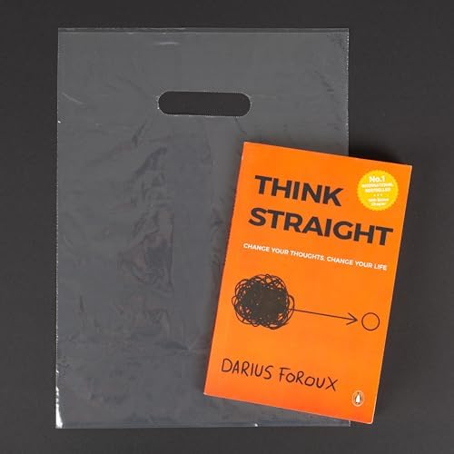 100 Clear Plastic Bags with Handles 9"x12" Merchandise Bags 1.25Mil Thick Glossy Retail Bags Shopping Bags for Small Business Boutique Bag Clear Gift Bags for Shopping, Clothing and Trade Show