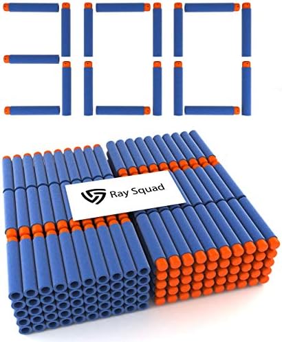 (300 Pack) Blue Nerf Darts - Compatible Foam Toy Elite 2.0 Darts, Nerf Ammo Bullets, Refill Dart