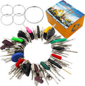 100 Non-Repeating Full Range Master Equipment Key Set, Original Heavy Construction Excavator Dumper Dozer Ignition Key for CAT Kubota John Deere JCB Yanmar Takeuchi Komatsu Volvo Toyota and More