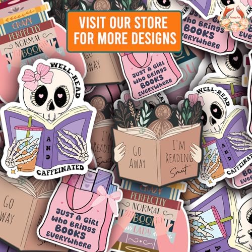 (3Pcs) Books Anti-Depressants Matte Sticker Reading Lover Nerd Book Addict Bookish Decal Waterproof Vinyl Stickers Adult for Laptop Kindle Tumbler Water Bottle Mug Phone Notebook - Size 3”x2”