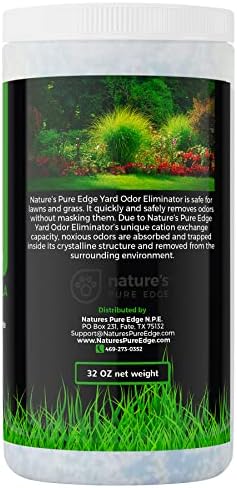 "Nature's Pure Edge,Yard Odor Eliminator. Perfect For Artificial Grass, Patio, Kennel, and Lawn. Instantly Removes Stool and Urine Odor. Long Lasting. Kid and Pet Safe.