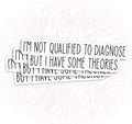 (3Pcs) I'm Not Qualified to Diagnose Sticker But I Have Some Theories Funny Sarcastic Sticker 3" Waterproof Die-Cut Vinyl Laptop Water Bottle Sticker Funny Birthday Gifts for Her Him 3 Inches