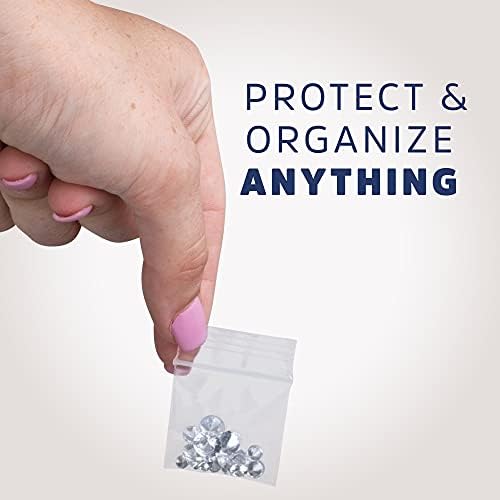 1.25 x 1.25 inches, 2Mil Clear Reclosable Zip Bags, Case of 1000 GPI Brand