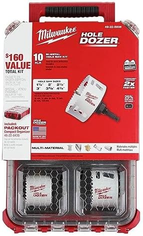 10pc Bi-Metal Hole Saw Packout Kit