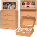 100pcs 7x4.3x2 Inches White Cookies Boxes Chocolate Covered Strawberries Boxes Macaron Boxes Bakery Boxes with Window Treat Boxes Chocolate Truffle Boxes Charcuterie Boxes for Christmas