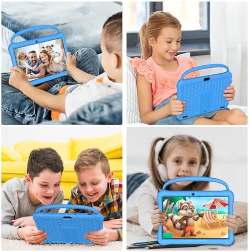 10 inch Kids Tablet, Android 13 Tabletas for Kids 2GB+64GB, Toddler Tablets with Case, 6000mAh, Bluetooth 5.0, WiFi,iWawa Pre Installed, Parental Control,Educational Games（Blue）