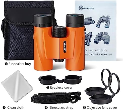 10X32 Compact Binoculars for Adults and Kids,High Powered Small Binoculars, BAK-4 FMC Clear Low Light Vison Waterproof Binoculars for Bird Watching, Concerts, Curise Ship