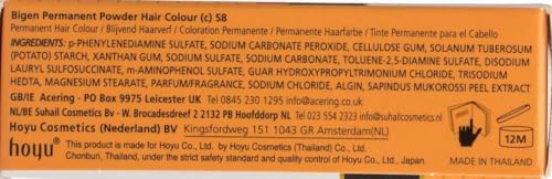 #58 Black Brown Bigen Permanent Powder - 3 Pack