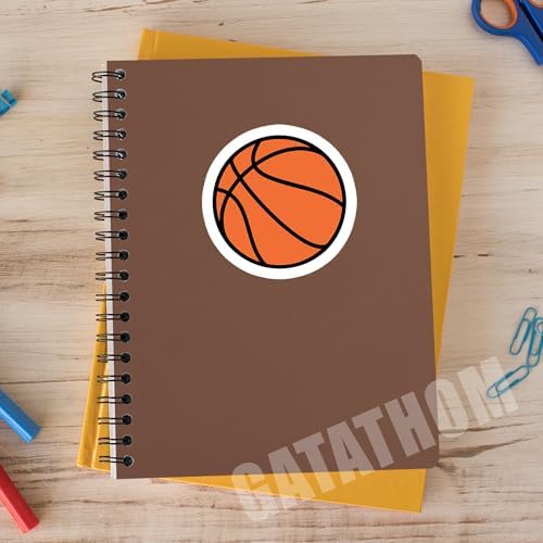 (3Pcs) Basketball Sticker Basketball Lover Basketball Accessories Basketball Gift Basketball Water Bottle Sticker Basketball Decals, Waterproof Vinyl Decal for Book Laptop Tumbler, Size 3 x 3 Inch