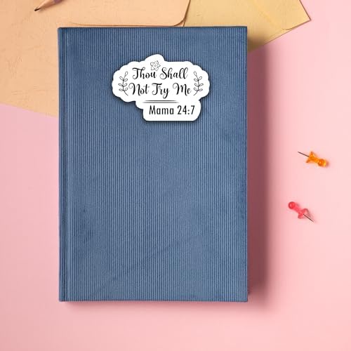 (3Pcs) Thou Shall Not Try Me Mama Sticker Funny Mama Saying Mom Sticker Funny Mom Saying Waterproof Vinyl Decal for Books, Laptops, Phones, Tumbler, Water Bottle, Gifts for Mom Mama Size 3 x 2 Inch