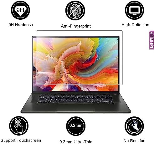 15.6" Screen Protector Tempered Glass for HP Laptop 15.6, HP Pavilion/Envy 15.6, Dell Inspiron 15, Lenovo Ideapad 15, Acer Aspire 5, Chromebook 15.6 & Other 15.6“ 16:9 Laptop ((345x194mm/ W x H)