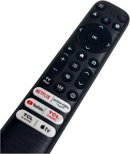 (Upgrade) Besia RC813 Replacement Remote for All TCL Android/Google TVs, Compatible with Q/S/FHD/UHD/QLED Series Without Voice Command