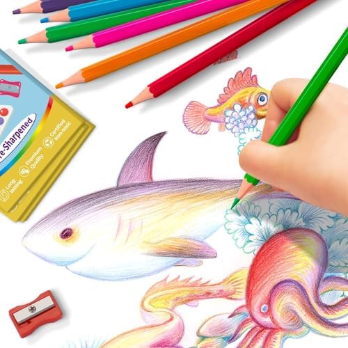 144 Count Colored Pencils for Kids, 12 Pack Colored Pencils Bulk in 12 Vibrant Colors, Pre-sharpened Color Pencils, Bulk Coloring Pencils School Supplies for Teachers, Classroom Prizes, Art Supplies