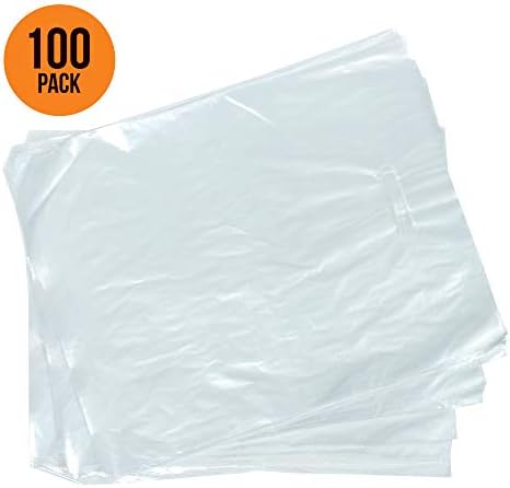 100 Clear Plastic Bags with Handles 9"x12" Merchandise Bags 1.25Mil Thick Glossy Retail Bags Shopping Bags for Small Business Boutique Bag Clear Gift Bags for Shopping, Clothing and Trade Show