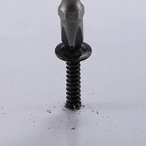#8 x 1-1/2" Sheet Metal Screws 100Pcs 410 Stainless Steel Truss Head Fast Self Tapping Screws Black Oxide by SG TZH