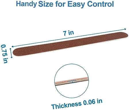 100 Pcs Wooden Nail Files, 7 Inches Emery Board Nail File for Nature Nails, Manicure Tool Set Disposable Nail File for Home Salon Brown
