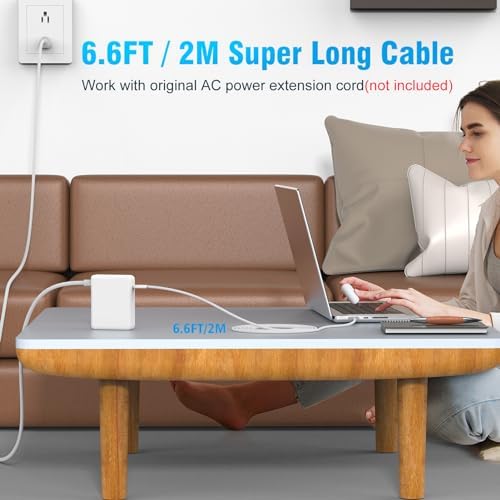 140W USB C Charger Power Adapter for MacBook Pro 16 14 inch 2024 2023 2022 2021 M4 M3 M2 M1 PD3.1, M2 M3 MacBook Air 13 15 inch, 6.6FT USB C to 3 Braided Cable LED, Powerful Connect, Original Quality