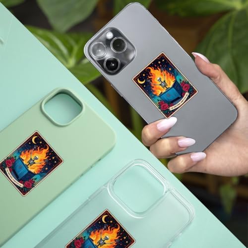 (3Pcs) The Emotional Dumpster Fire Tarot Sticker, This Little Light of Mine Dumpster Fire Sticker, Emotional Support Funny Gifts - Stickers for Laptop Water Bottle Phone Car Window Helmet 3"