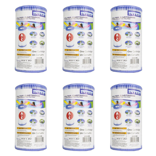 (Pack of 6) Intex 29000E/59900E Easy Set Pool Replacement Type A or C Filter Cartridge