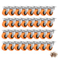 1.5 Inch Casters, ASHGOOB Caster Wheels/Casters Set of 32, 360° Swivel Universal Plate Caster Wheels for Storage Box/Small Furniture/Kitchen Appliances, Orange Polyurethane (PU) Castors (32 Pack)