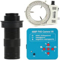 1080P 60FPS 2K 4800W 48MP HDMI USB 16G TF Industrial Electronic Digital Video Microscope Camera Magnifier for Phone PCB Repair(LED with 130x-01)