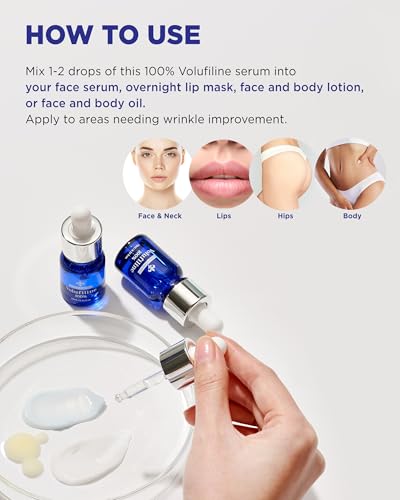100% Volufiline Serum Skincare – Advanced Firming & Lifting Facial Ampoule from France Sederma, Intense Hydration & Skin Rejuvenation for Youthful, Perfect for Layering & DIY, 0.33 fl.oz (10ml)