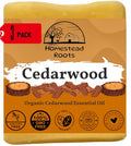 Cedarwood- Grass-Fed Beef Tallow and Organic Oils - Scented with Organic Essential Oils - Artisanal Bar Soap - 3 Pack - Each Bar Unique-