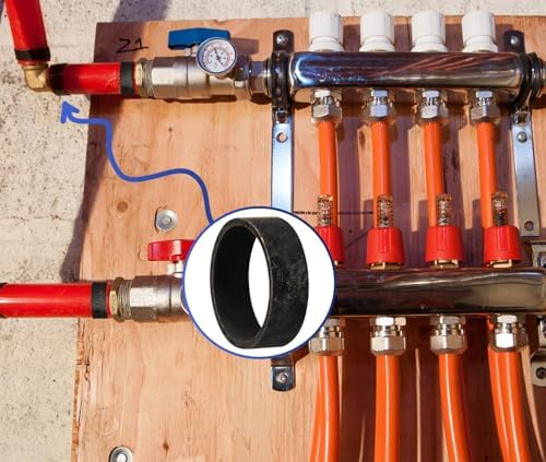 100 Pack 1/2" PEX Copper Crimp Rings, for Pex Pipe Connection (1/2", 100 Pack)