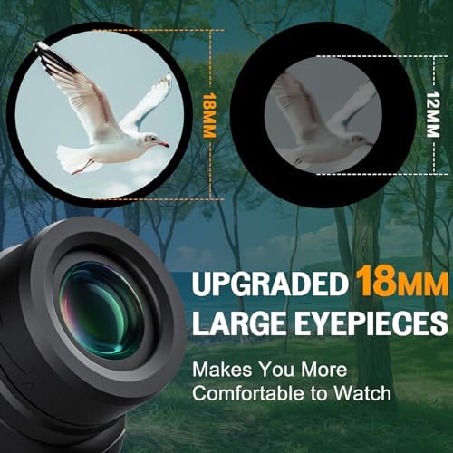 12x55 Monocular for Adults High Power - Aurosports Compact Portable Monoculars for Bird Watching - HD Monoculars with Smartphone Adapter Tripod Camera for Hunting Hiking Camping Wildlife
