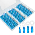120 PCS Heat Shrink Wire Connectors, 14 16 AWG Ring Terminals, 14 16 Gauge Automotive Marine Ring Connectors by Housun