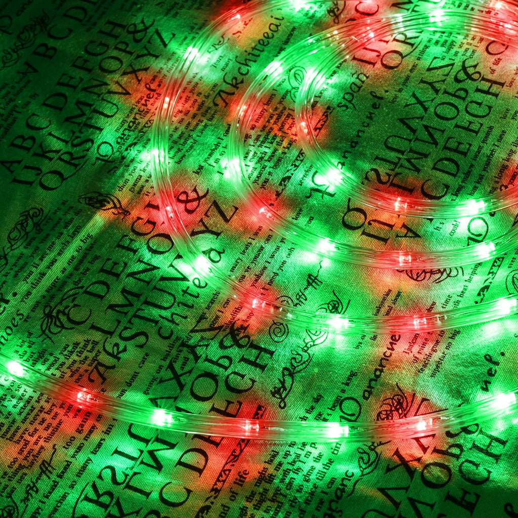 100ft LED Rope Lights Outdoor, 720 LED Connectable and Flexible Tube Lights with 8 Modes, Waterproof LED Rope Lighting for Garden Patio Pool Bedroom PartyIndoor Outdoor Christmas Decor (Red & Green)