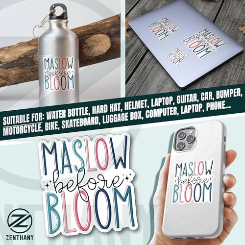 (3Pcs) Maslow Before Bloom Sticker Mental Health Self Love 2" Waterproof Vinyl Decal Sticker for Laptop Water Bottle Hard Hat Cup Cars Decals Gift for Her Him Adults 2 Inches