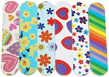 (1 Dozen) Pack of 3 Colorful Girly Mini Emery Board Nail Files