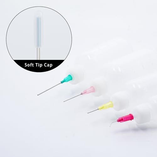 100ml Glue Bottles, Precision Tip Applicator Bottle, Needle Tip Squeeze Bottle, 18G 20G 25G Blunt Needle Set Bottle with Sealing Cap