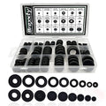 125 Pcs Rubber Grommets for Wiring—18 Different Sizes— Includes Automotive Grommet Rubber & Wire Rubber Grommet Kit (1/4” 9/32” 5/16” 3/8” 1/2” 17/32” 5/9” 9/16” 5/8” 3/4” 7/8” 15/16” 1”)