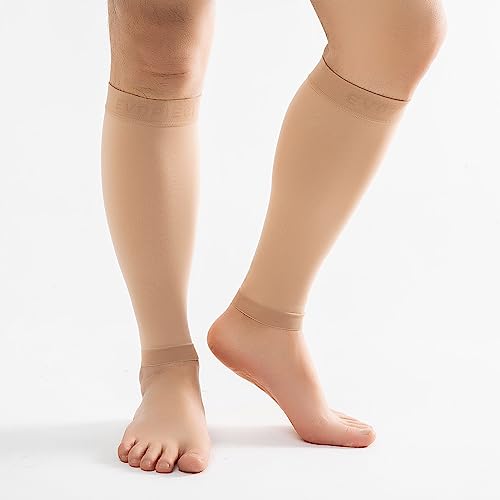 15-20mmHg 21 Pair Men and Women Wide Calf Sleeve Brace Compression Socks for Leg Support, Pain Relief