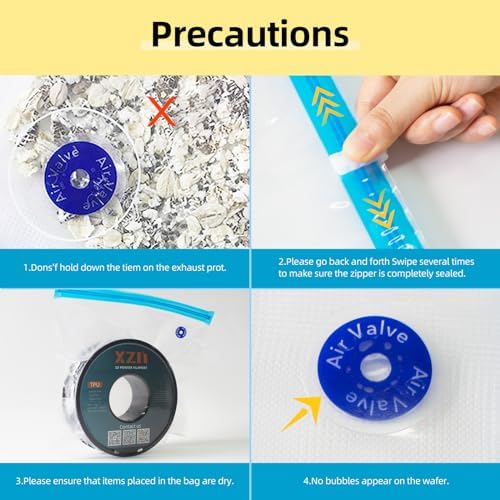 10 Pcs Filament Storage Bags Vacuum Sealed Kit with Electric Pump, 12.8"x14.8", 2Pcs Sealing Clip, 0.26mm Thick, Moisture/Dust Proof, Fit Most 0.25/0.5/1KG 3D Printer Filament