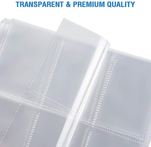 120 Pack 9 Pocket Page Protector, Sooez Trading Card Sleeves Pages Baseball Pages for 3 Ring Binder, Card Sheets for Standard Size Cards, Sport Cards, Game Cards, Business Cards