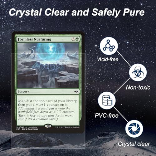 1200 Pack Card Sleeves, Perfect Fit Inner Sleeves Ideal for Double-Sleeving, Trading Card Sleeve Compatible with MTG, TCG, Gaming Cards