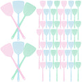100 Pieces Fly Swatter Plastic Fly Swatters Heavy Duty Colorful Strong Flexible Manual Fly Swat Set Strong Durable Flexible Long Handle Manual Swat Flies and Mosquitoes Striking Fly Swatters Set