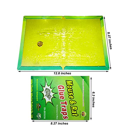 10 Pack Large Mouse Glue Traps with Enhanced Stickiness Glue Traps for Rat Rodent Cockroach and Other Household Traps Sticky Pad Board for House Indoor Outdoor