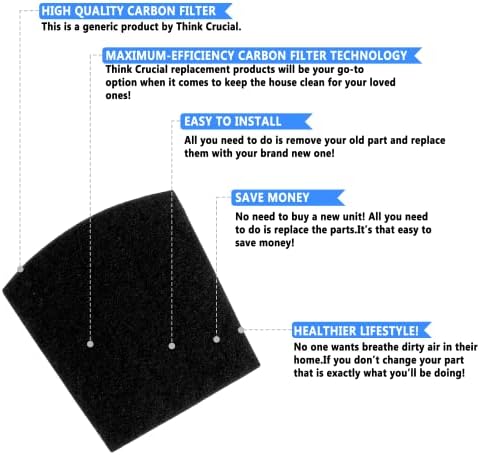 04530GM Filter Compatible with Hamilton Beach with True Air Odors 04530F 04251 04271 04530 04530F 04294 04531GM 04532GM 04234G Carbon Filters(6Pcs)