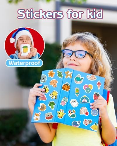 1200 Pcs Stickers for Kids, Cute Water Bottle Stickers for Teens, Kawaii Vinyl Laptop Animal Waterproof Sticker for School Students Classroom Teacher, Bulk Aesthetic Sticker Pack for Boys Girl