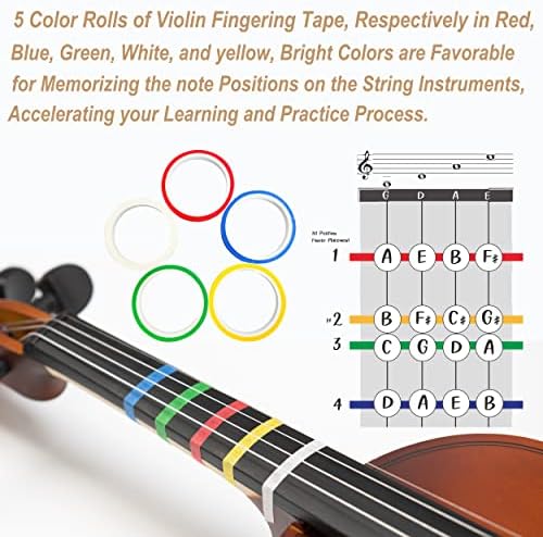 1/4 Fiddle Purple Colored Premium Violin Outfit for Beginners Adults Kids With 5 Color Fingering Tape- Handcrafted Student Beginner Violin.(Purple, 1/4)
