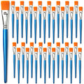 1 inch Flat Paint Brushes for Acrylic Painting, 32 Pieces Large Acrylic Paint Brushes Bulk for Acrylic, Watercolor, Oil, Crafts, Face Body Art