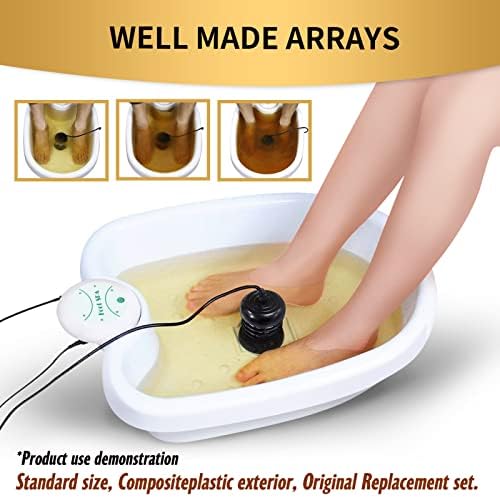 10 Pack Arrays for Ionic Foot Bath Detox Machine Replacement Arrays for Ionic Foot Bath Cleanse Machines System Stainless Steel Round(6.35mm Adapter)