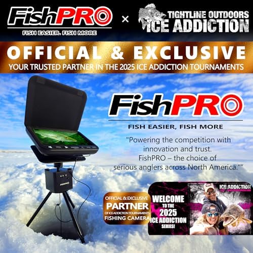 (2024 Upgrade) Underwater Fishing Camera 7'' HD 1080P (No Need Learn) Ice Fishing Camera w/10,000mAh Li-Battery, IR & LED for Dark, USB-C, Portable Ice Fishing Fish Finder Camera, 25m/82ft