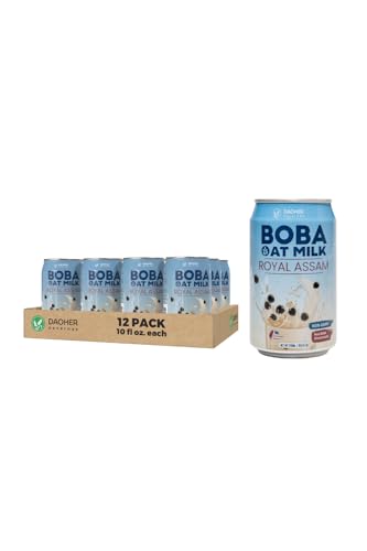 (Pack of 12) DaoHer Royal Assam Oat BOBA || No.1 Canned BOBA || Bubble Milk Tea Ready-To-Drink || Vegan