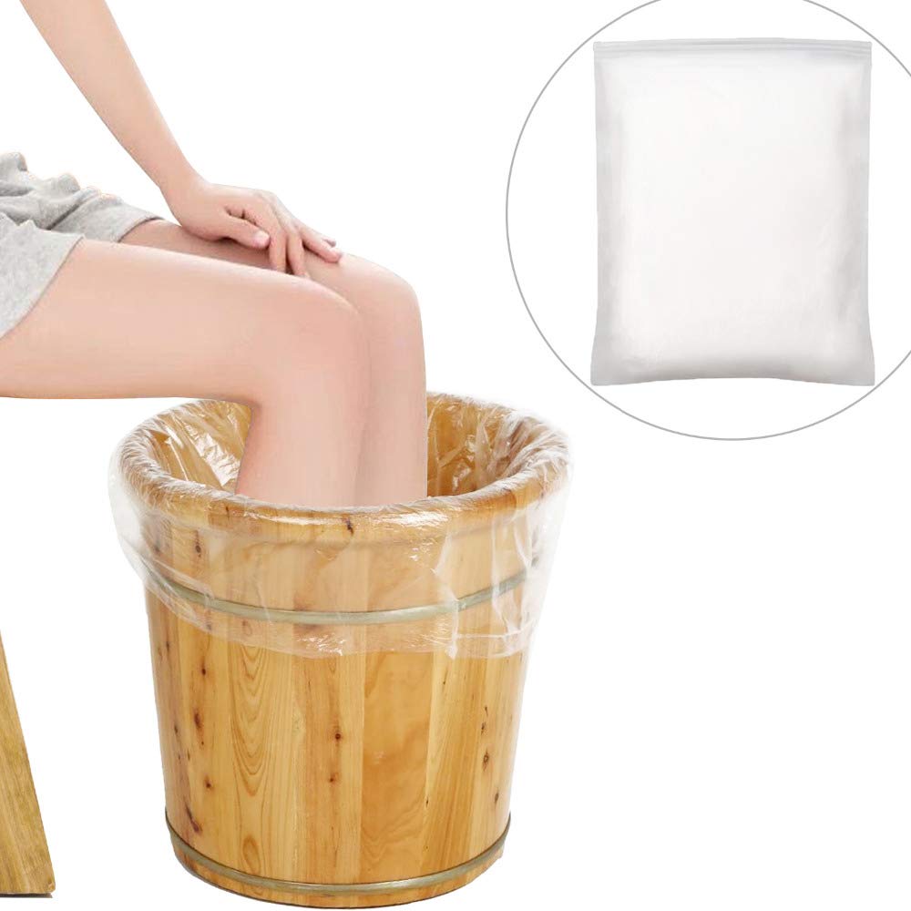 100 Foot Basin Liners for Ionic Detox Foot Tub, Large Foot Solk Bath Plastic Liners
